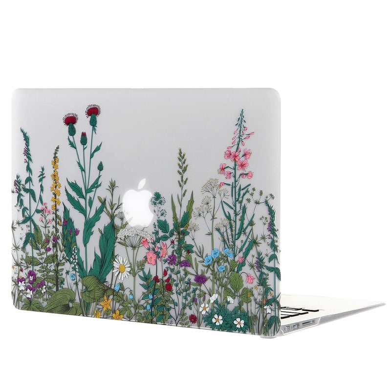 iDonzon Case for MacBook Air 13 inch (A1466/A1369, 2010-2017 Release), 3D Effect Matte Clear See Through Hard Cover & Keyboard Cover Only Compatible Older Version Mac Air 13.3 inch - Garden Flowers - Image 5